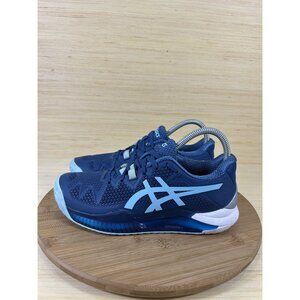 Asics Gel-Resolution 8 Light indigo Blue Tennis Shoes Womens Size 6.5